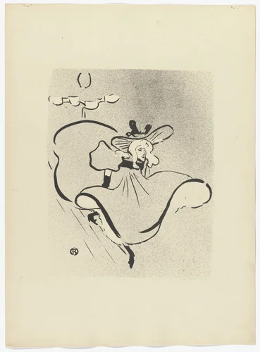 Jane Avril from Le Café Concert by Henri de Toulouse-Lautrec, illustrated book, 1893