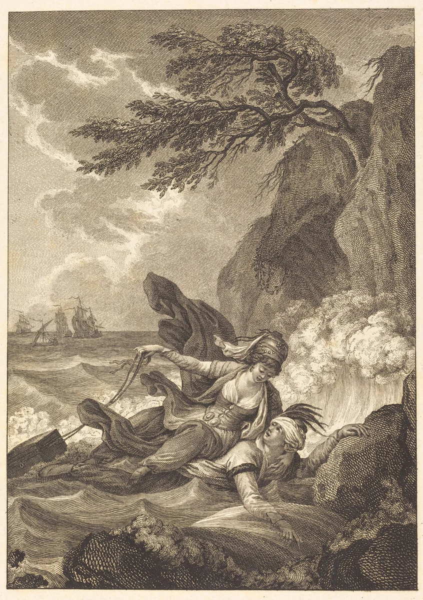 La fiancee du roi de Garbe: La cassette by Jean-Baptiste Tilliard; Charles Monnet, print, 1740-1813