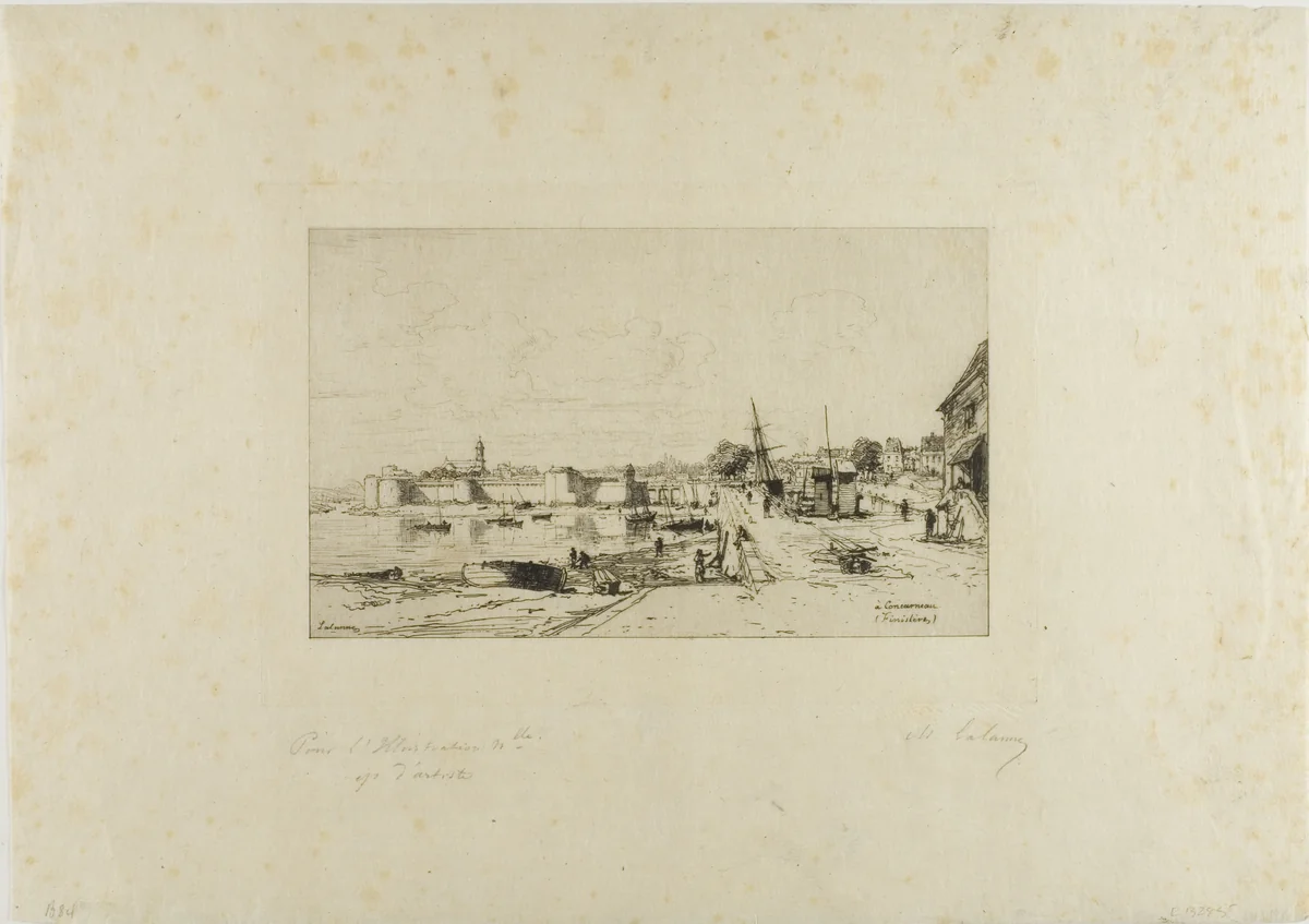 At Concarneau, Finistère by Maxime Lalanne, print, 1874
