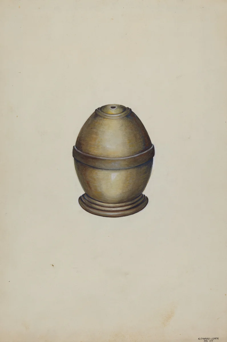 Wooden Thread Holder by Edward L. Loper, index of american design, 1936