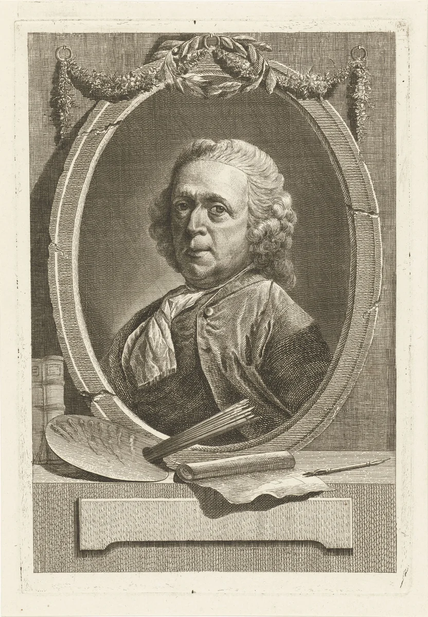 Portret van Dionys van Nijmegen in ovaal by Jan Jonas Ditmar, print, 1792