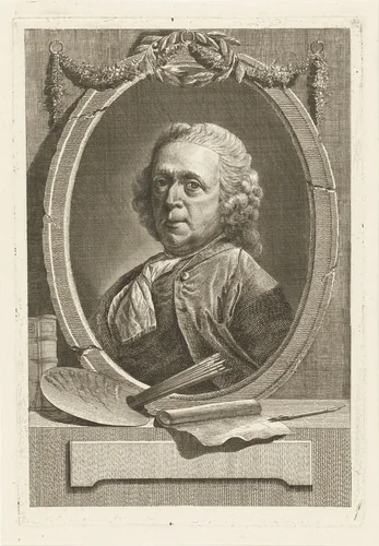 Portret van Dionys van Nijmegen in ovaal by Jan Jonas Ditmar, print, 1792