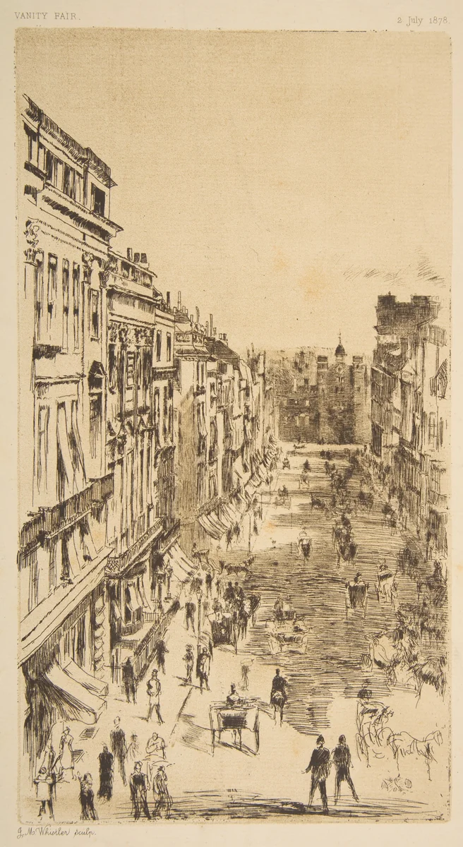St. James's Street--June 1878 by James McNeill Whistler, print, 1878
