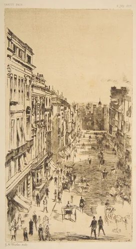 St. James's Street--June 1878 by James McNeill Whistler, print, 1878