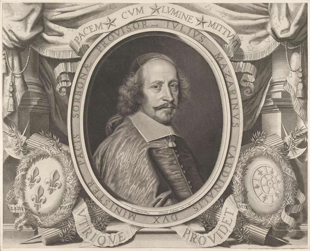 Cardinal Jules Mazarin by Robert Nanteuil, print, 1660