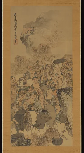 Fish Market by Matsumura Goshun, painting, 1780-1789