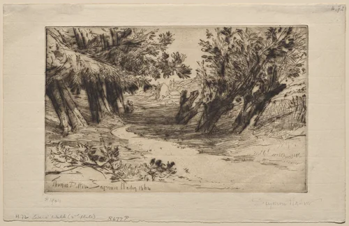 The Lovers' Walk (The Second Plate) by Francis Seymour-Haden, print, 1864
