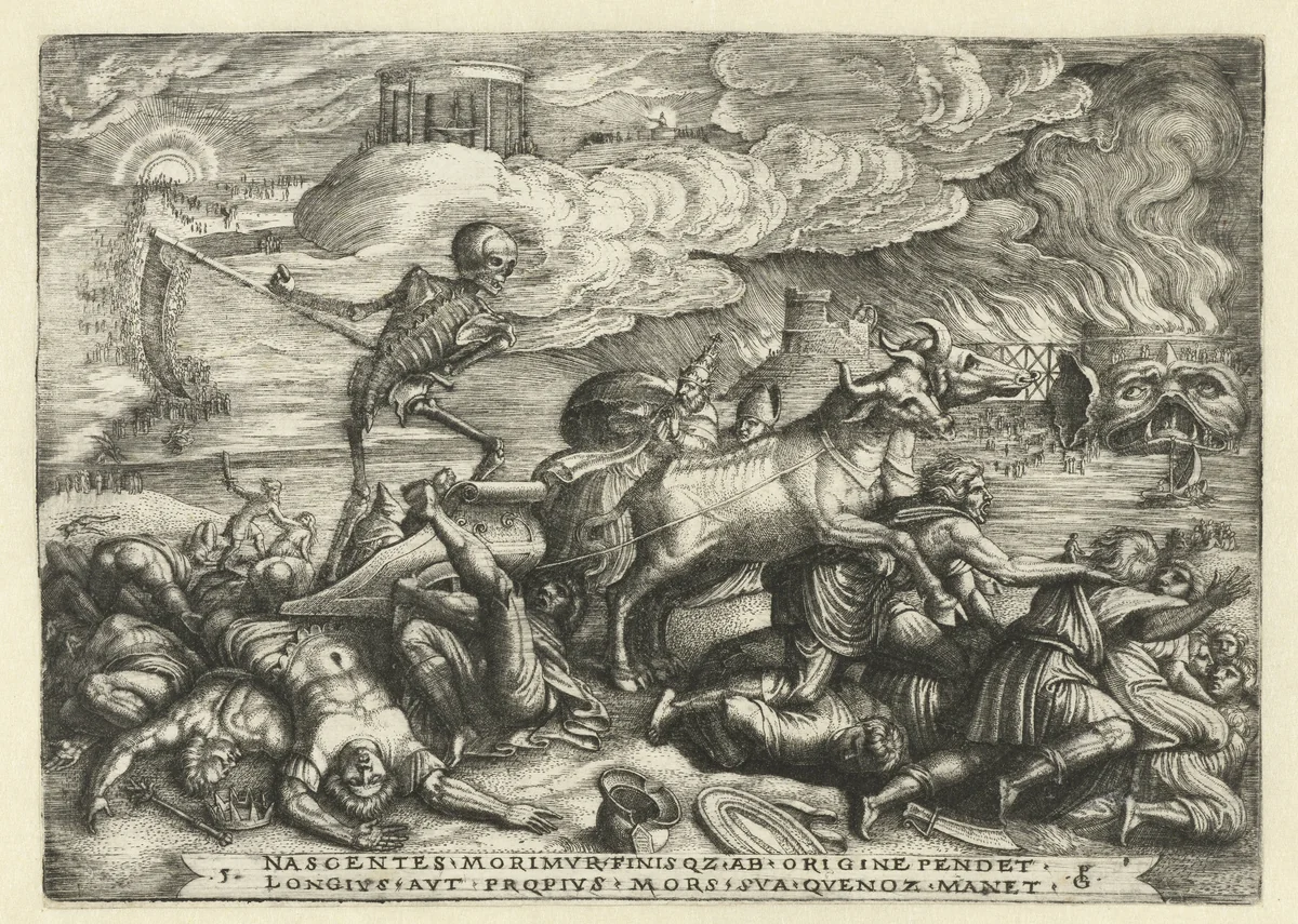 Triomf van de Dood by Unknown, print, 1537-1541