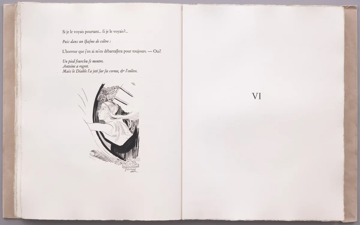 Tailpiece (page 170) from La Tentation de Saint-Antoine by Odilon Redon, illustrated book, 1910