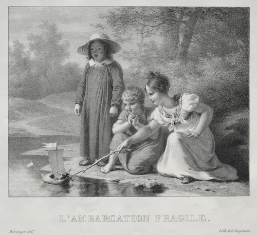 L'Ambarcation fragile by Antoine Béranger, print, 1800-1867