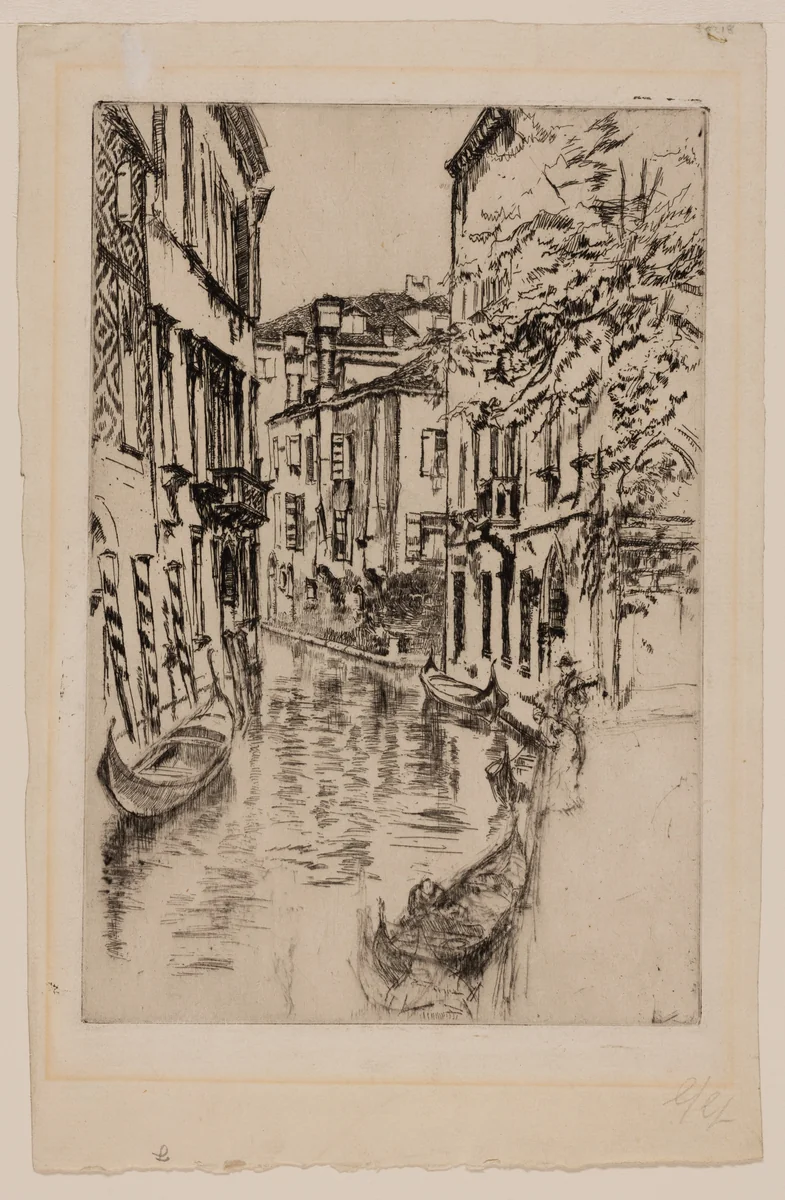 Quiet Canal by James McNeill Whistler, print, 1879-1880
