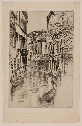 Quiet Canal by James McNeill Whistler, print, 1879-1880