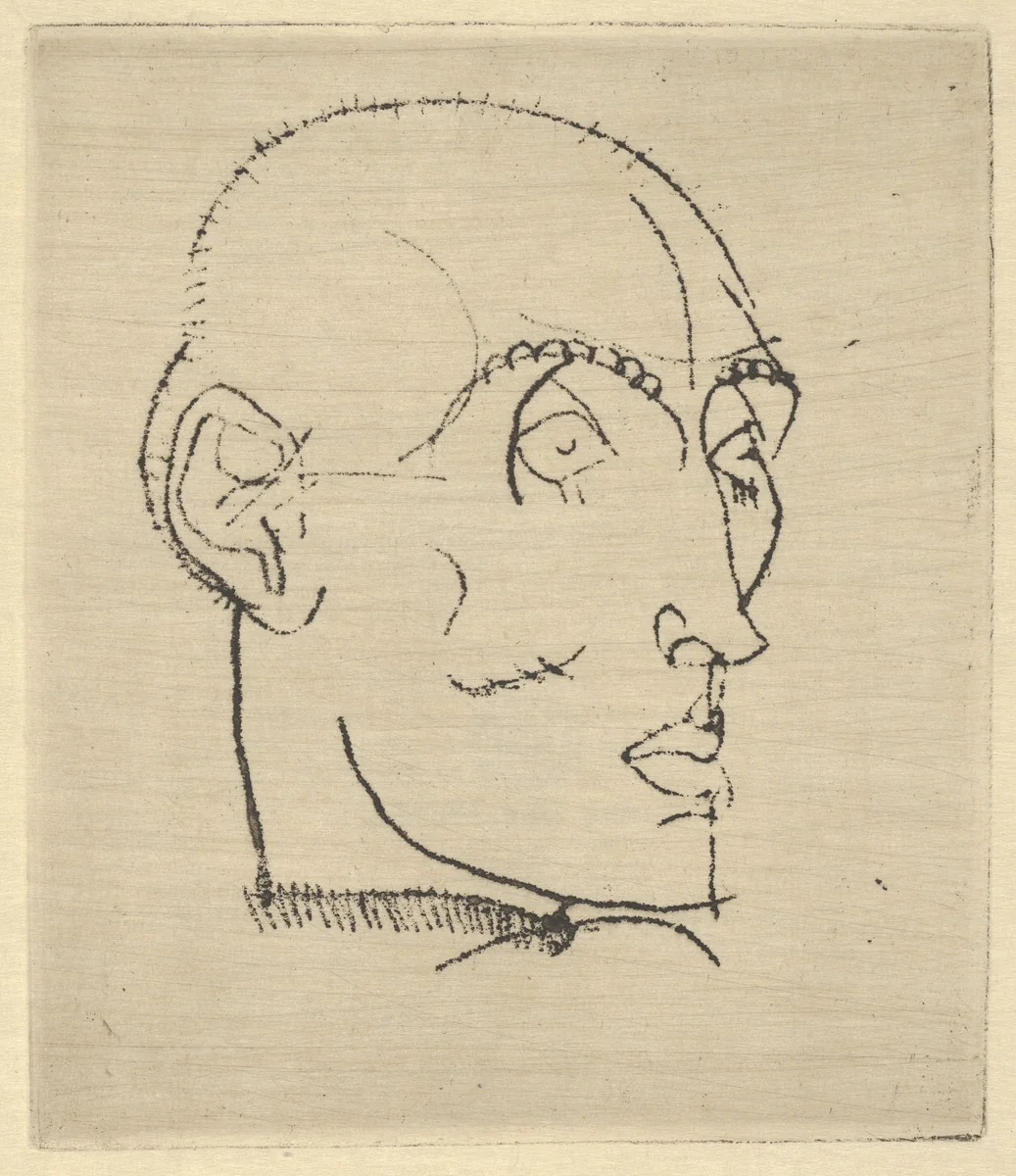 Portrait of a Man by Egon Schiele, print, 1914