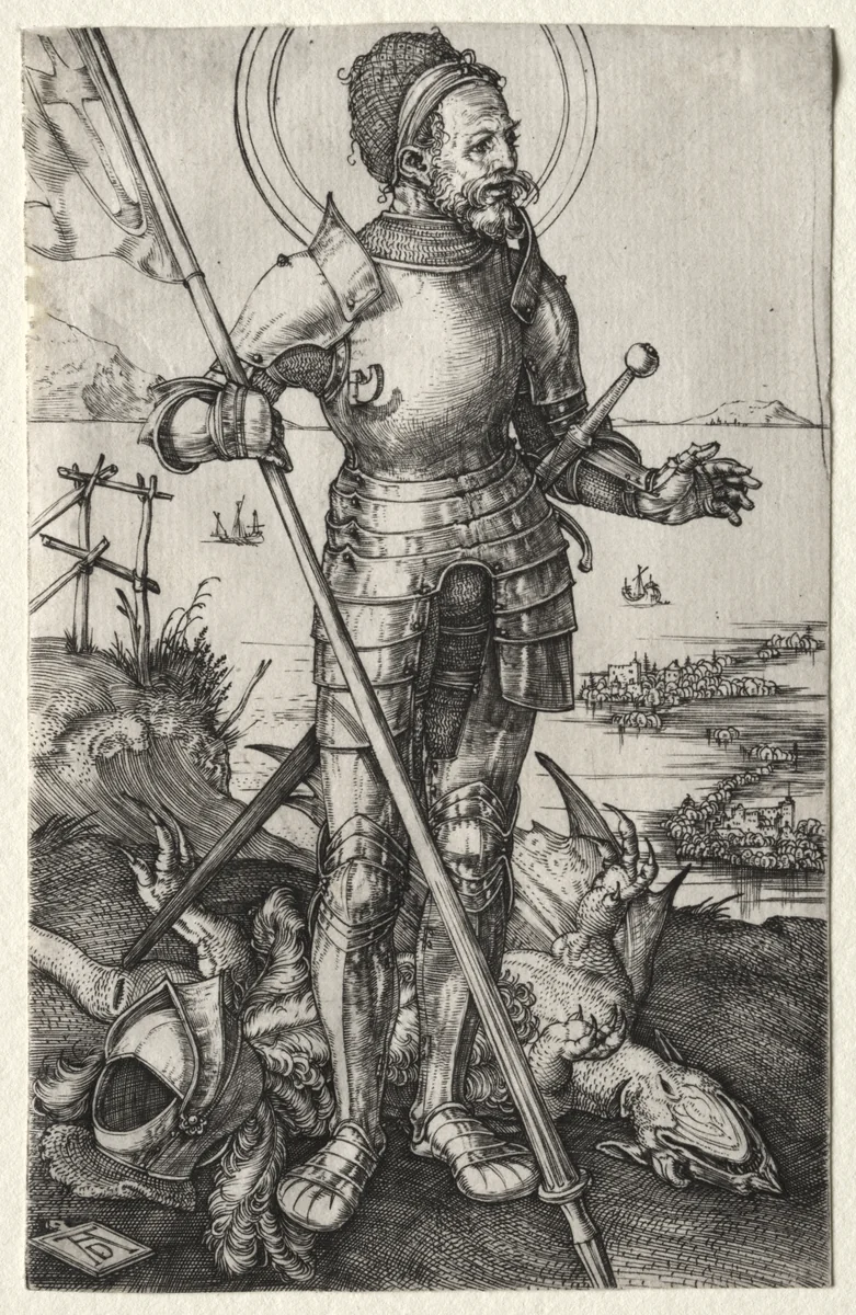 St. George on Foot by Albrecht Dürer, print, 1499-1510