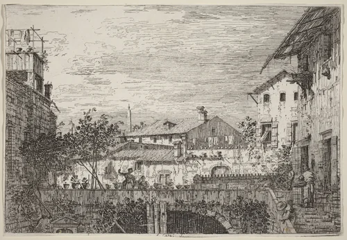 The Terrace by Canaletto, print, 1735-1746