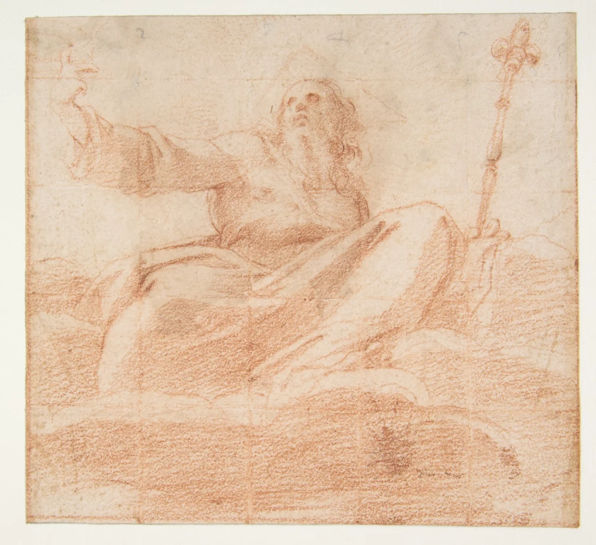 God the Father by Cristoforo Roncalli, drawing, 1553-1626