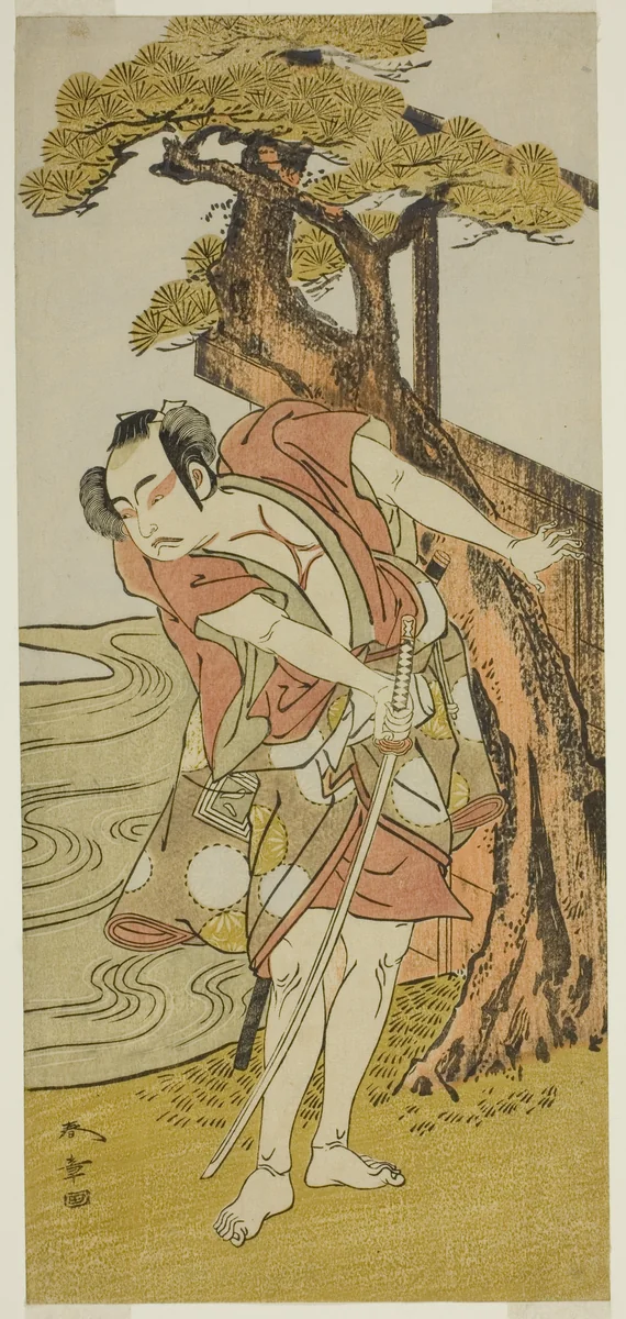 The Actor Ichikawa Yaozo II as Iba no Juzo (?) by Katsukawa Shunsho (勝川 春章), print, 1767-1777