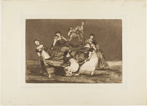 Heavier than a Dead Donkey, plate 1 from Los Proverbios by Francisco José de Goya y Lucientes, print, 1815-1817