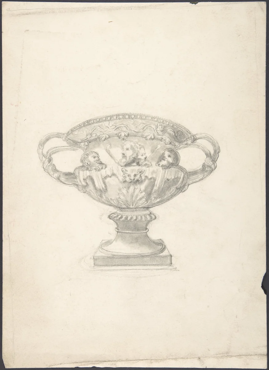 Vase by anonymous, drawing, 1800-1899