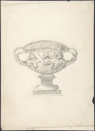 Vase by anonymous, drawing, 1800-1899