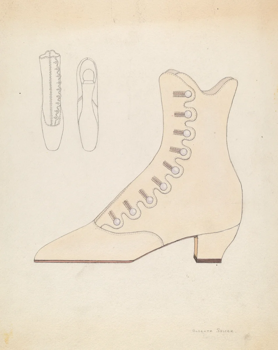 Woman's Shoe by Roberta Spicer, index of american design, 1936