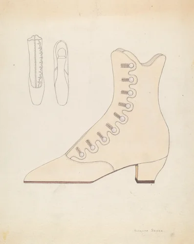 Woman's Shoe by Roberta Spicer, index of american design, 1936