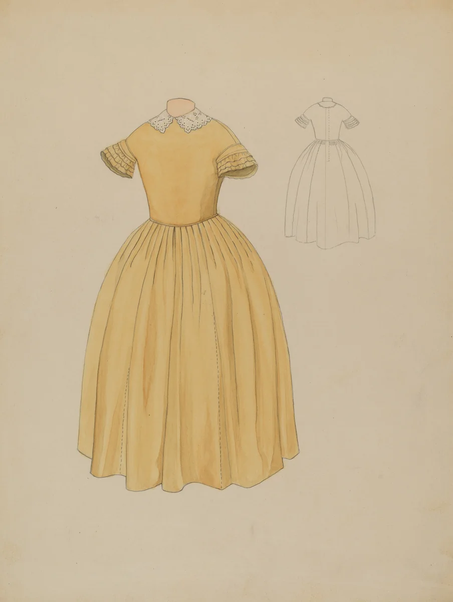 Child's Dress & Collar by Roberta Spicer, index of american design, 1936
