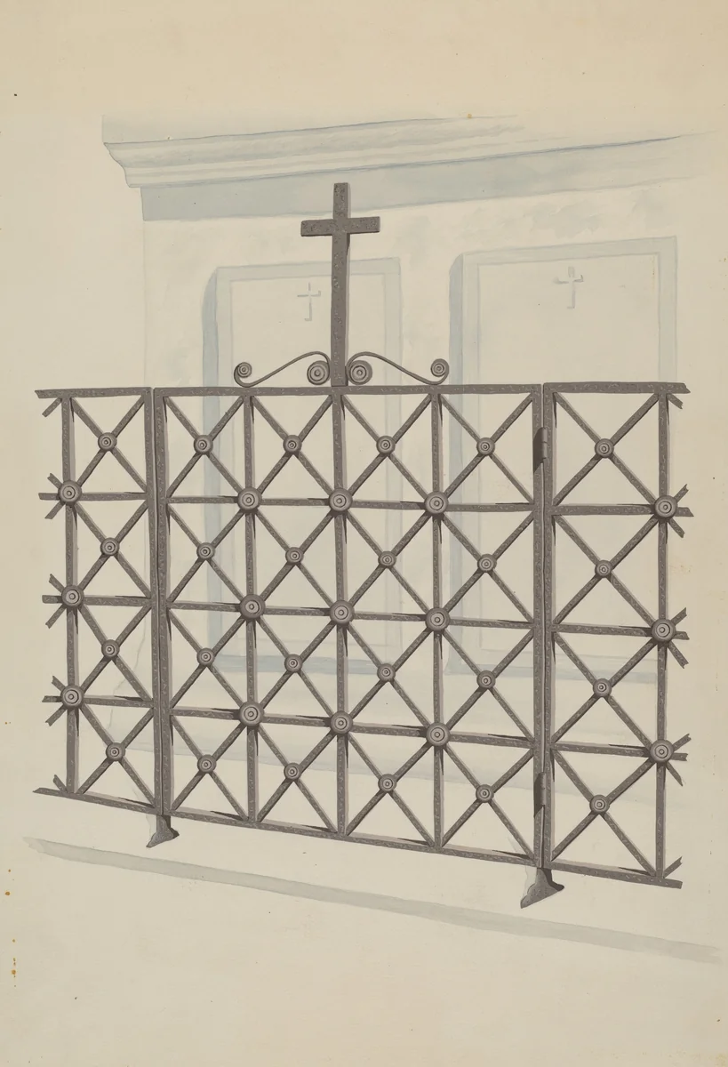 Iron Gate and Fence by Joseph L. Boyd, index of american design, 1936