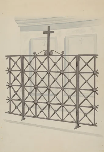 Iron Gate and Fence by Joseph L. Boyd, index of american design, 1936