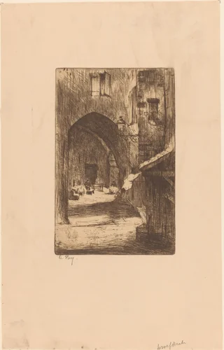 Le Puy by Willem Adrianus Grondhout, print, 1888-1934