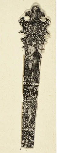 Ornamental Design for Knife Handle with Earth, from The Four Elements by Johann Theodor de Bry, print, 1585-1595
