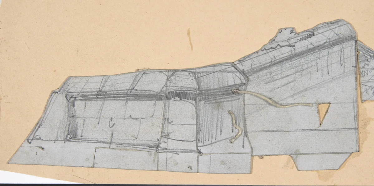 Design for a Stage Set at the Opéra, Paris by Eugène Cicéri, drawing, 1830-1890