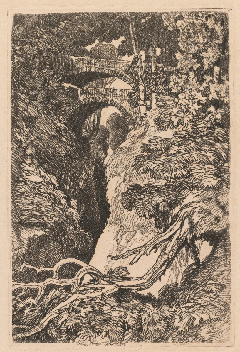 Devil's Bridge, Cardiganshire by John Sell Cotman, print, 1837