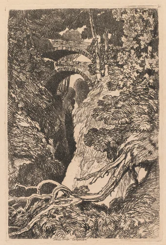 Devil's Bridge, Cardiganshire by John Sell Cotman, print, 1837