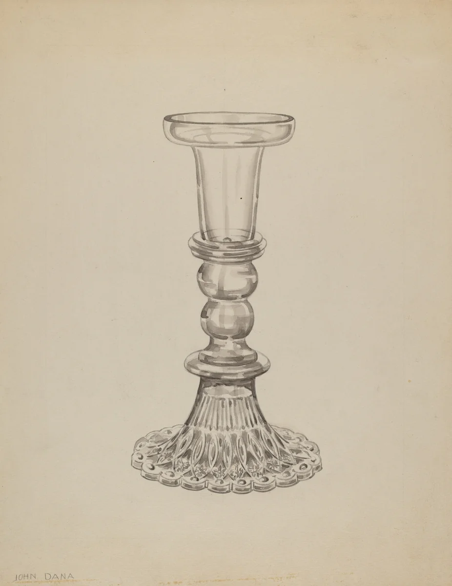 Candlestick by John Dana, index of american design, 1936