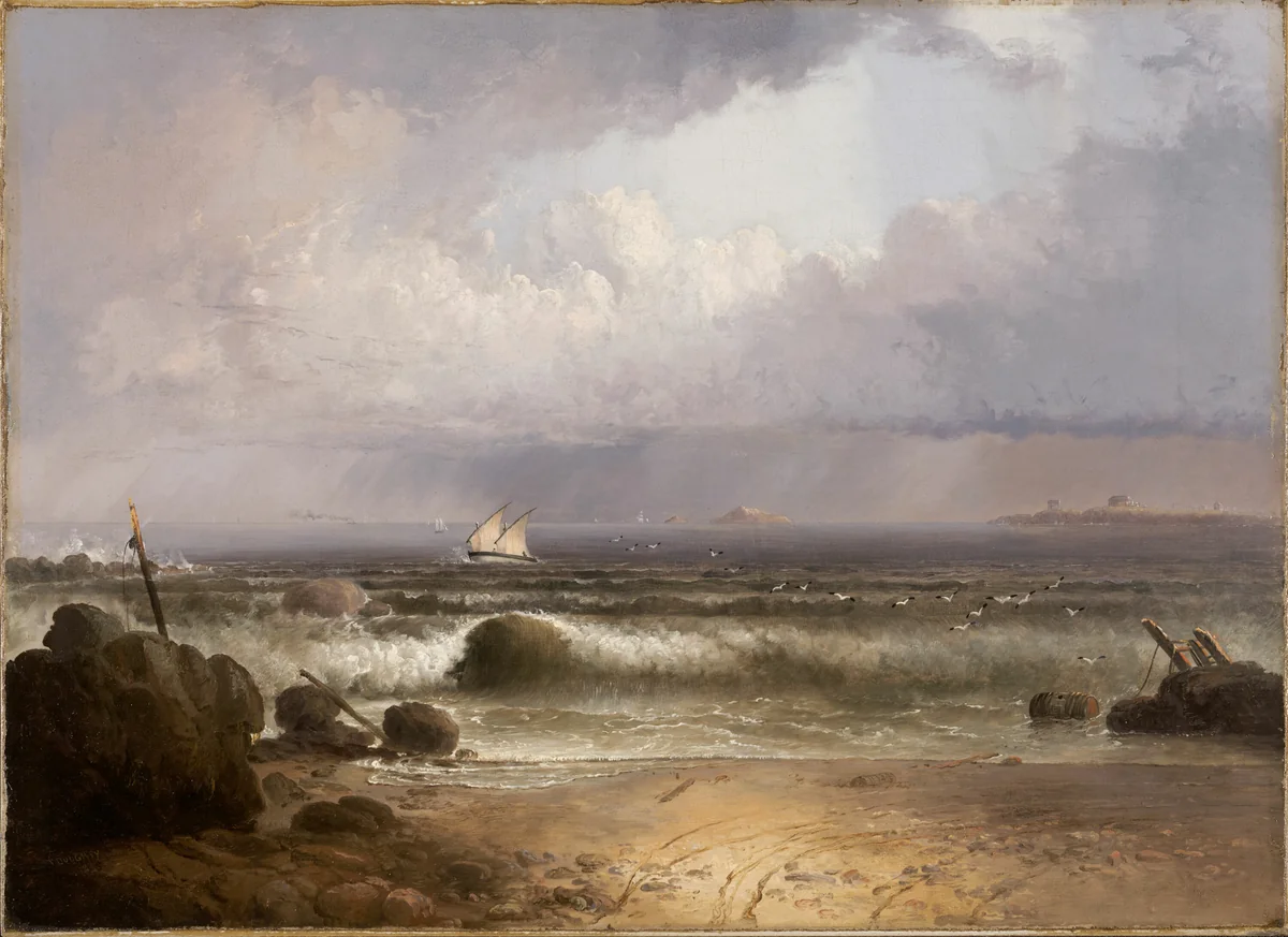 Coming Squall (Nahant Beach with a Summer Shower) by Thomas Doughty, painting, 1835