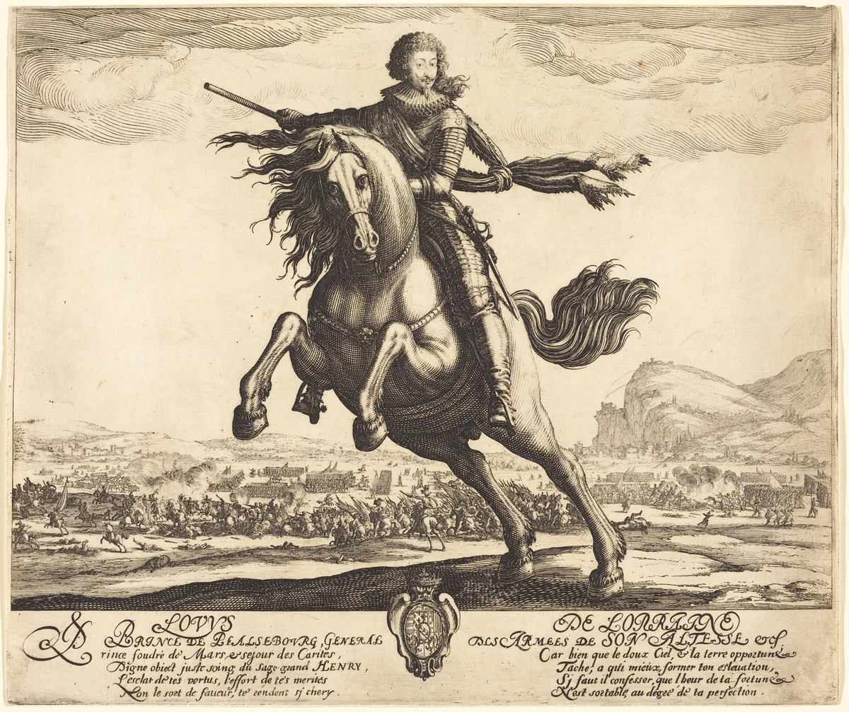 Louis de Lorraine, Prince of Phalsbourg by Jacques Callot, print, 1621-1623