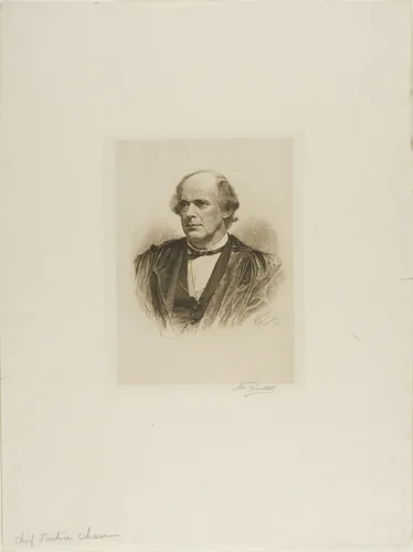 Portrait of Chief Justice Chase by Max Rosenthal, print, 1890