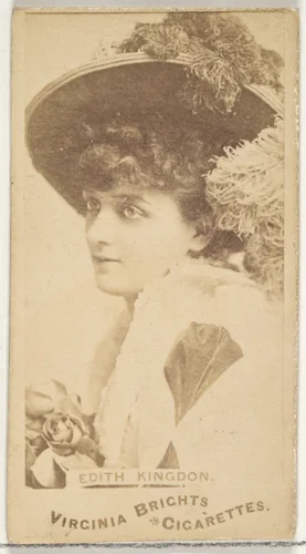 Edith Kingdon, from the Actors and Actresses series (N45, Type 1) for Virginia Brights Cigarettes by Allen & Ginter, photograph, 1885-1891