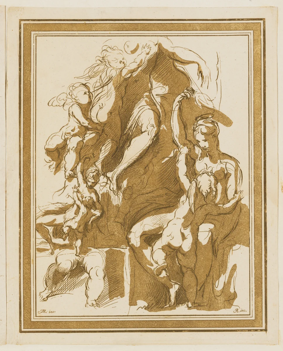 Study of Venus and Cupid, from Prove di Vari Rami Inediti [...] by Francesco Rosaspina, print, 1780-1841