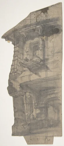 Design for a Stage Set at the Opéra, Paris by Eugène Cicéri, drawing, 1830-1890