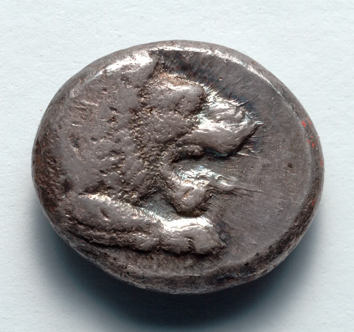 Drachm: Forepart of Lion, r. (obverse) by Unknown, metalwork, -465--449