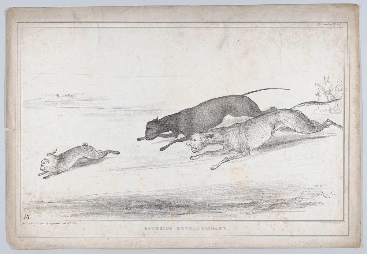 Coursing Extraordinary by John Doyle, print, 1838