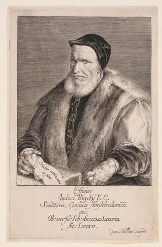 Joost Buyck, Burgomaster of Amsterdam by Jan Harmensz. Muller, print, 1588