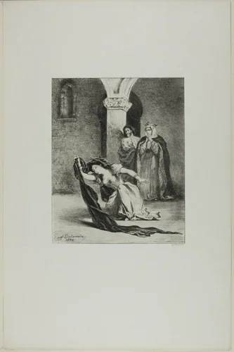 Ophelia's Song by Eugène Delacroix, print, 1834