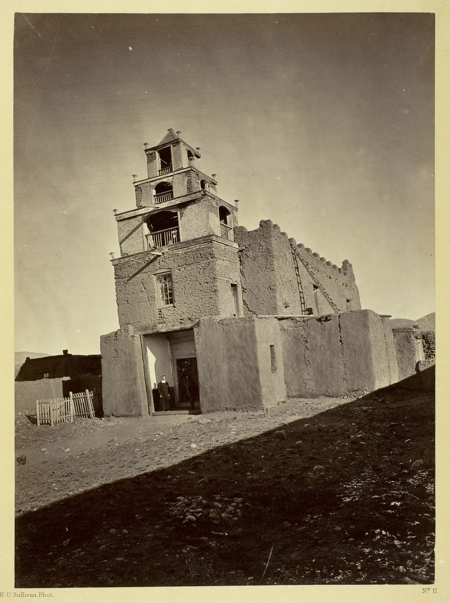 The Church of San Miguel, the Oldest in Santa Fe, N.M. by Timothy O'Sullivan, photograph, 1873