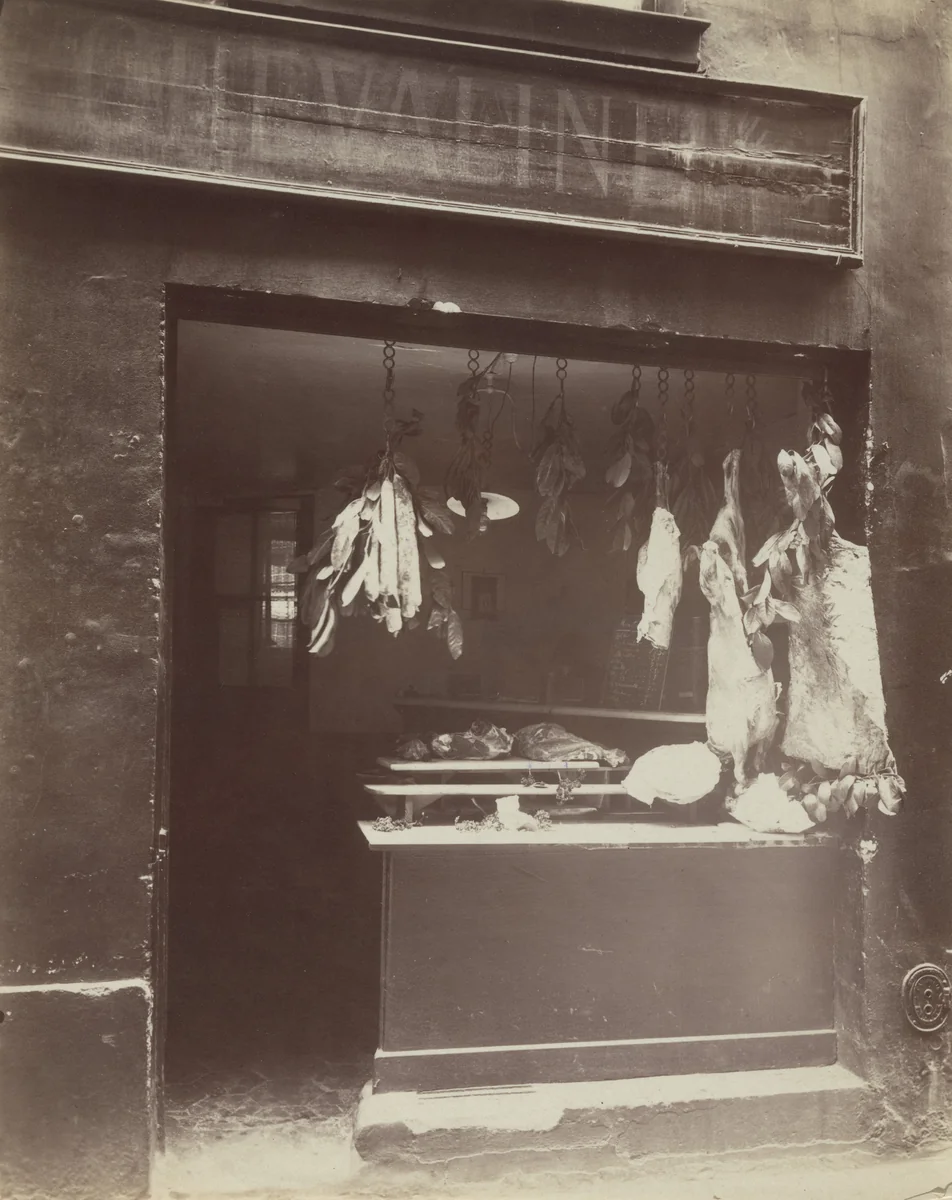 Boucherie, Rue Christine by Eugène Atget, photograph, 1923