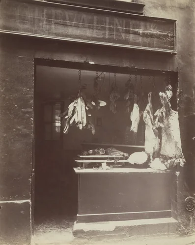 Boucherie, Rue Christine by Eugène Atget, photograph, 1923