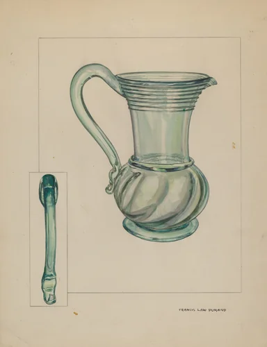 Glass Pitcher by Francis Law Durand, index of american design, 1937