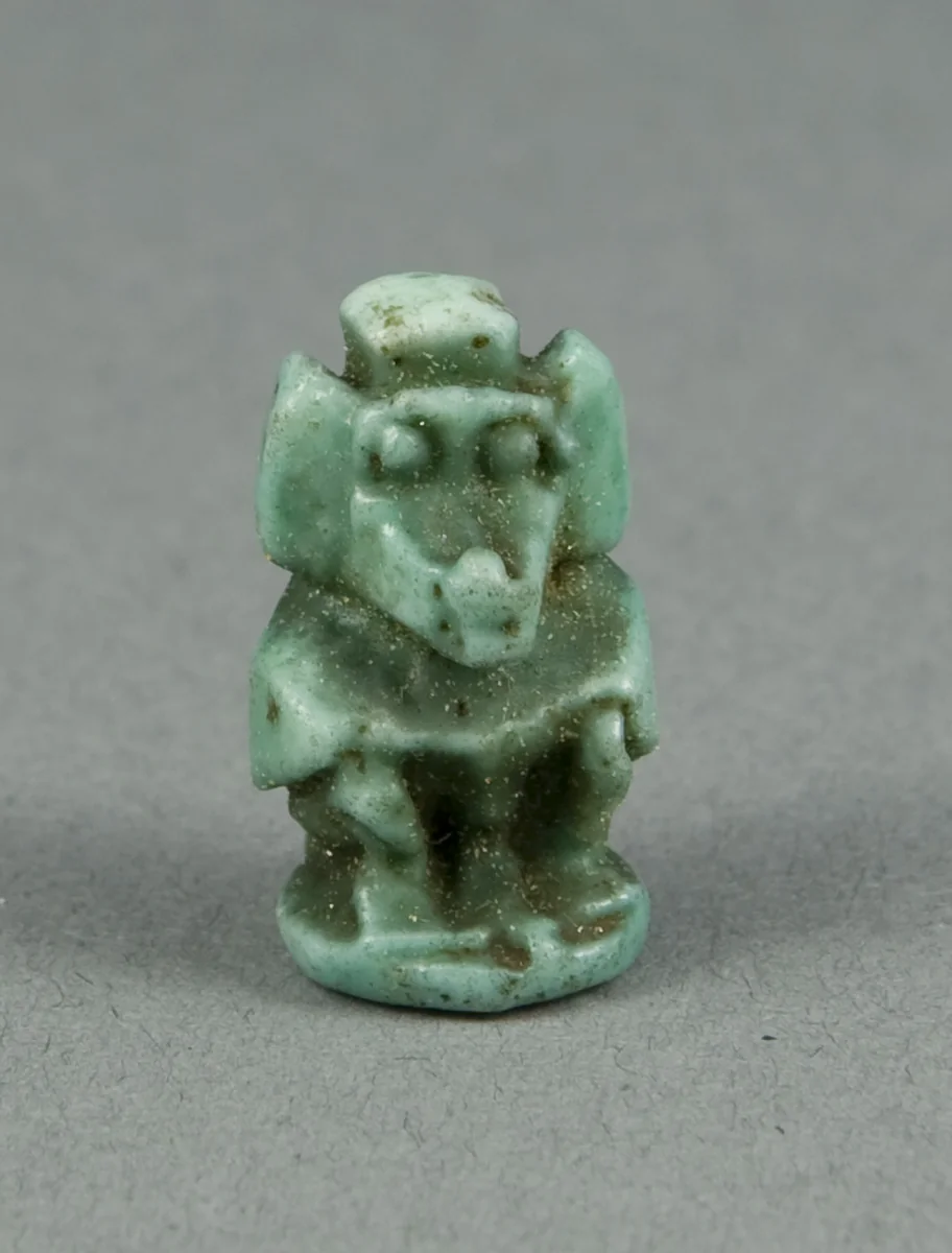 Amulet of a Seated Baboon by Egyptian, metalwork, -664--332